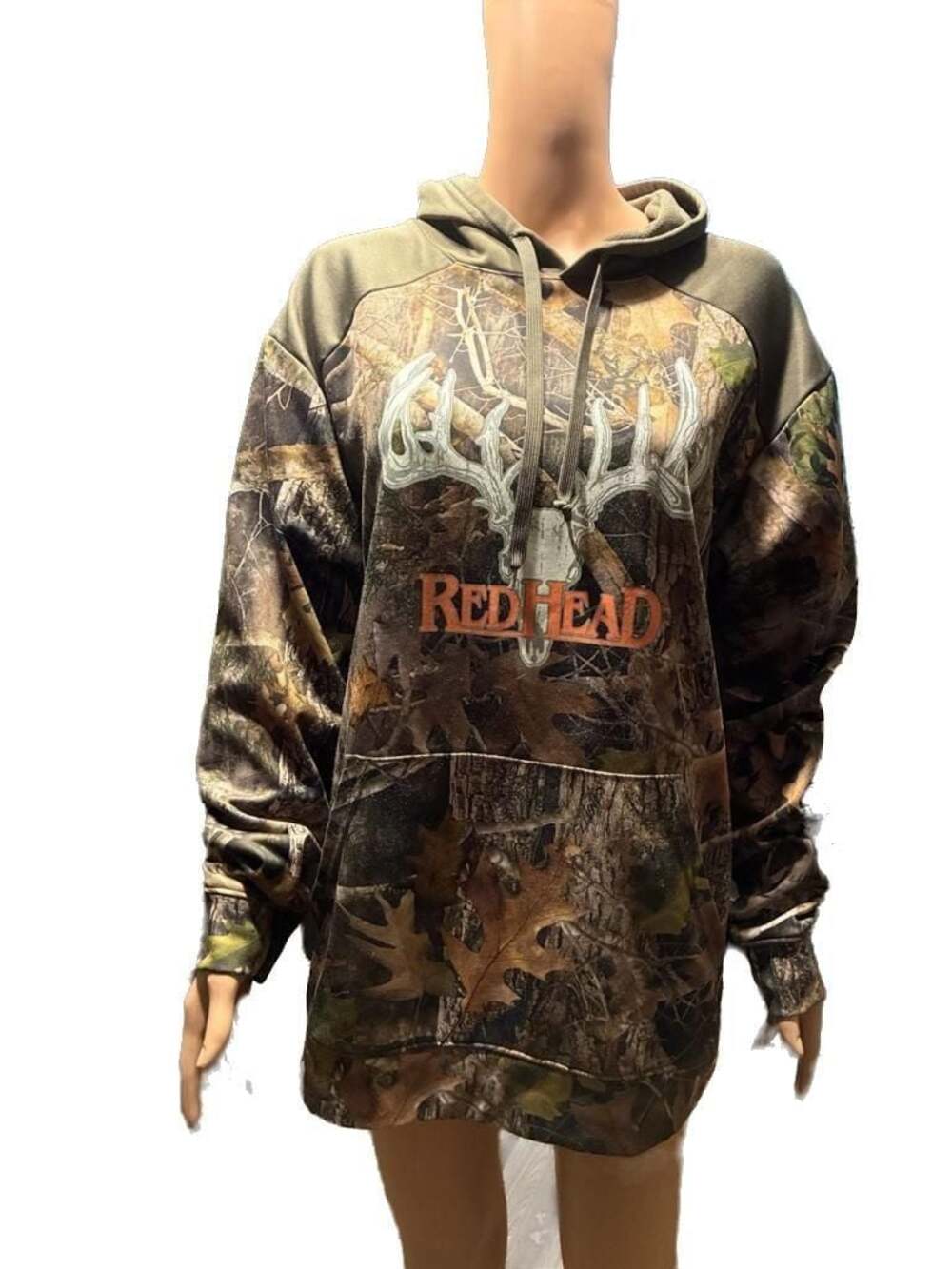 RedHead Brand Co. Camo Deer Skull Graphic Fleece Hoodie